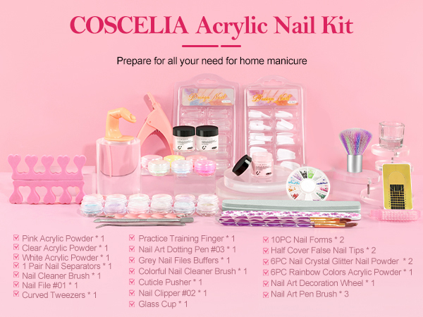 Acrylic Nail Kit for Beginners with Drill