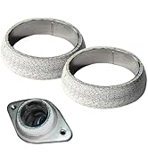 CouTunp 2PCS Car Exhaust Manifold Gasket, ID 2.36inch Exhaust Gasket, Exhaust Flange Gasket Seal ...