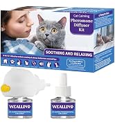 Woyamay Cat Calming Diffuser Kit - 3-in-1 Cat Pheromone Diffuser for Anxiety & Stress Relief-Incl...