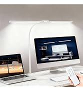 fuaoddda LED Desk Lamp with Clamp, Dual Head Desk Light for Home Office, Eye-Caring Monitor Desk ...