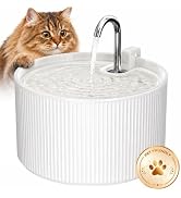 Voluas 2.2L Ceramic Cat Water Fountain, Pet Drinking Fountain with 1 Filter | 74oz capacity, cera...