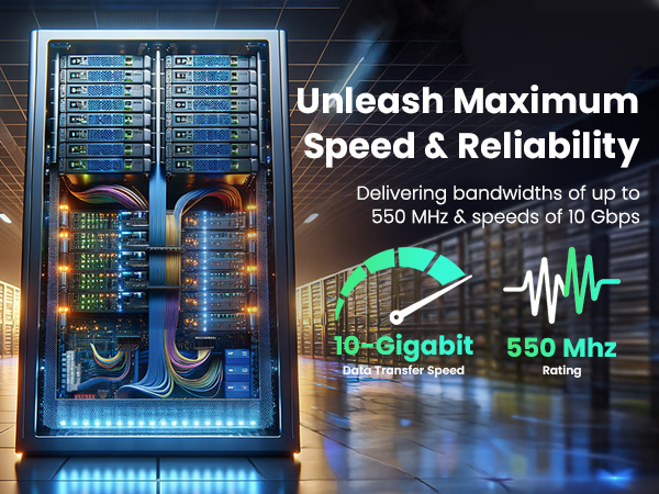 cat6 ethernet cable for maximum speed and reliability delivering bandwidths of up to 550MHz