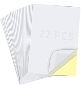 22 Sheets Clear Double Sided Adhesive Tape Sheets for Craft,A4 Size Super Strong Sticky Tumbler T...