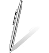 Hamans Push Pen Titanium Ballpoint Pen with Pocket Clip 4.92" Push Clip to Retract Refill Writing...