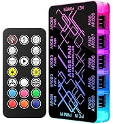 GSCOLER 10-Port ARGB & PWM Fan Hub Controller – Integrated RGB Self-Lighting PC Fan Hub with Moth...