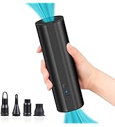 Electric Air Pump for Inflatables- 2×2000mAH Rechargeable Battery Powered Air Mattress Pump- Cord...