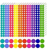 3000 PCS 1/2 Inch Colored Dot Stickers Round Color Coding Labels Circle Dots Labels Price Sticker...