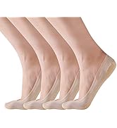 RIIQIICHY No Show Socks Womens Low Cut Liner Non-Slip Thin Causal Line for Flats Boat 4 to 6 Pack