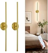 TONYFUL Battery Operated Wall Sconce Set of 2, Rechargeable Wall Lamp with 6000mAh Dimmable Bulbs...
