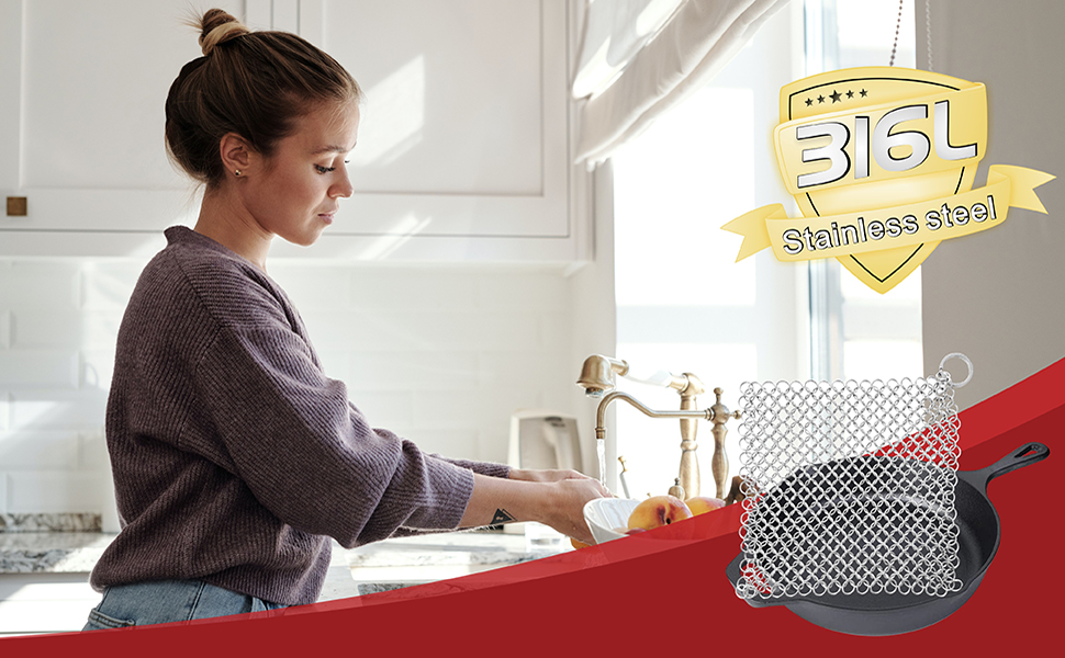 Stainless steel scrubber