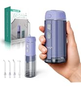 VOYOR-HEALTH Portable Water Flosser Cordless, Mini Travel Oral Irrigator with Telescopic Water Ta...