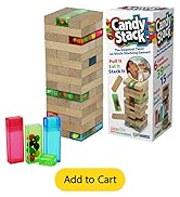 Funwares Candy Stack Wooden Blocks Stacking Game Adds a Candy Twist to Tumbling Towers, Family & ...
