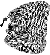 Botack Neck Warmer Gaiter Fleece Knitted Double Layer Winter Neck Scarf 3 in 1 Beanie Hat Mens Wo...