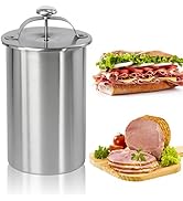 Stainless Steel Ham Maker Meat Press Cooker for Making Healthy Homemade Deli Meat with Thermomete...