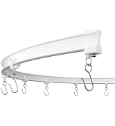 KXLIFE Flexible Bendable Curved Ceiling Curtain Track, Curtain Track Ceiling Mount, RV Curtain Tr...