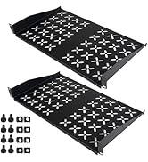 YuPinDiZu 2 Pieces 19" Rack Shelf, 1U Server Rack for Network Equipment Shelf Mounting,12 Inches ...