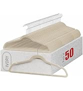 Home-it Premium Velvet Hangers 50 Pack - Ivory Suit Hangers Non-Slip - Heavy duty Clothes Hangers...