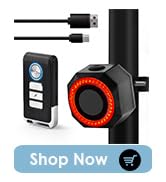 GREENCYCLE USB Charging 110dB Bike Alarm Wireless Vibration Motion Sensor with Taillight, Anti-Th...