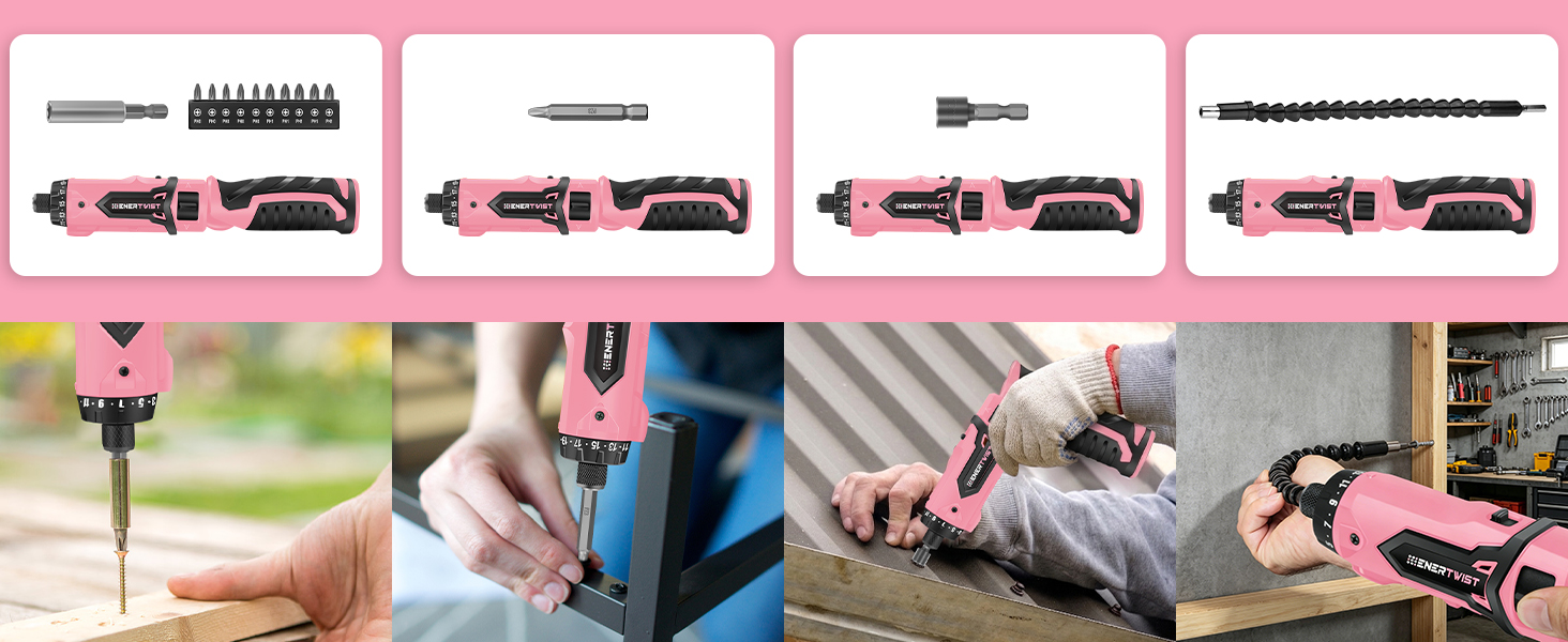 pink cordless screwdriver