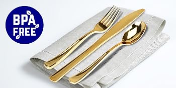gold spoons and forks set
