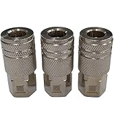 COSMOSTAR Industries Steel 1/4" MNPT Air Plug Fitting, 1/4 Inch Plug and 1/4" NPT Connector with ...