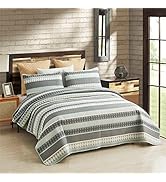 JML Quilt Set - King Size Quilt Sets with Shams - 3 Pieces - All Season Lightweight Soft Printed ...
