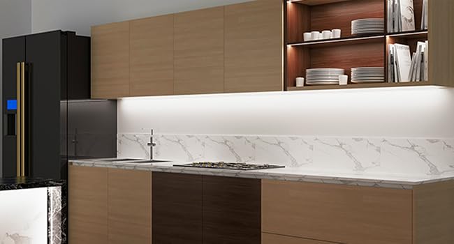 white strip light for kitchen