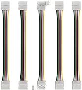 BTF-LIGHTING 5PCS 6Pin 12mm Wide Dual End with 15cm Long Cable LED Strip Solderless DIY Connector...