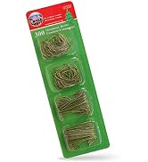 R’ND’s 300 Pack Ornament Hooks Christmas Tree Decorating Hangers- Metal Wire Ornament Hooks for C...