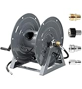 FIXFANS Pressure Washer Hose Reel, 300FT x 3/8