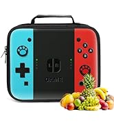 JIRAIKEI Insulated Lunch Box for Boys Girls, Game Leather Lunch Bag for Work Office Travel Picnic...