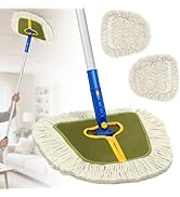 Commercial Dust Mop for Hardwood Floors Cleaning,Industrial Dry Mop Broom with 2 Replacement Wedg...