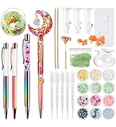 Resin Herbarium Floral Ballpoint Pens Shaker, Miniature Koi Fish Mold, Goldfish Bowl, Reindeer Mo...