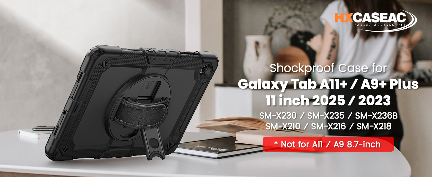 Samsung Galaxy Tab A9 Plus 11 inch tablet case 2023 SM-X210/SM-X216/SM-X218 shockproof hand strap