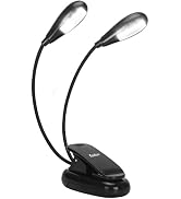 iGoober Music Stand Lights - 8 LED Book Light, Piano Light Clip On, USB & AAA Battery Powered, Ey...