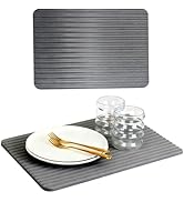 Pesilo Stone Drying Mat for Kitchen Counter, Diatomite Stone Dish Drying Mat Quick Dry Absorbent ...