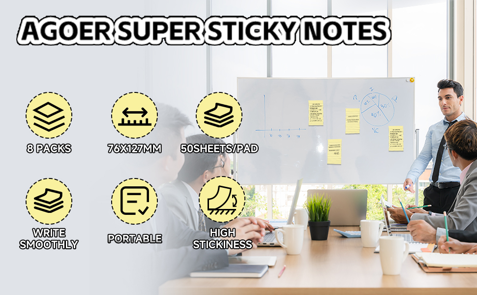lined sticky notes