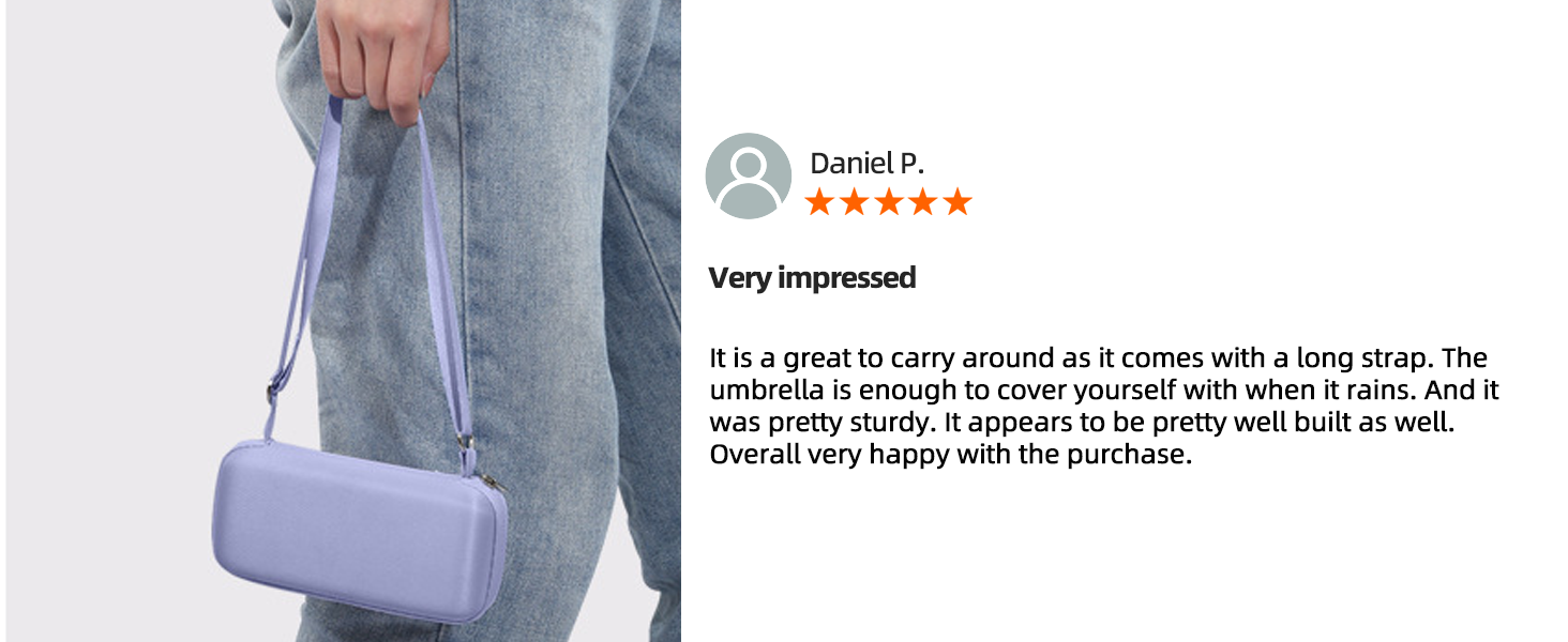 Mini Travel Sun Umbrella for Purse With Case