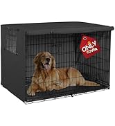 Explore Land 48 inches Dog Crate Cover - Heavy Duty Polyester Pet Kennel Cover Universal Fit for ...