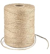 joycraft 984Feet Thin Jute Twine,1.5mm Brown Decoration Hemp Twine String,2-Ply Sturdy Rope for A...