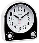 Peakeep Non-Ticking Silent Alarm Clock, Optional 7 Wake-up Sounds with Volume Control, Nightlight...