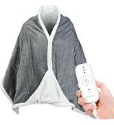 Comfytemp Wearable Heated Blanket- 70" x 23" Electric Shawl Throw Wrap for Women, Warm for Mom Wi...