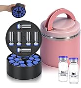 LengKe 3ml Vial Inserts with 1 Travel Jar 22oz for Refrigerator & Travel, Fits 1ml 2ml 3ml Peptid...