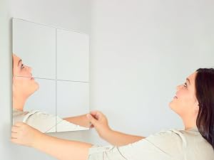 The shatterproof mirror on the wall