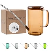 Tennedriv Green Long Spout Watering Can Indoor, Small Watering Cans for House Plants, Flowers, Su...