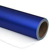 RUSPEPA Royal Blue Wrapping Paper - Metallic Matte Finish Solid Color Paper Roll, Perfect for Bir...