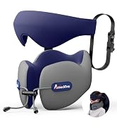Air Neck Free Neck Pillow for Traveling, Travel Pillow for Airplanes with Ergonomic 360° Head Nec...