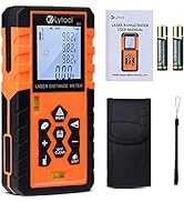 Laser Measure, Laser Measurement Tool, Digital Laser Distance Meter with Real-Time Angle, M/in/Ft...