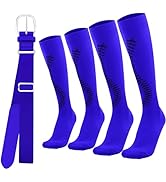 SAYAYA Baseball/Softball Sock and Belt Combo 2 Elastic Baseball Softball Socks with 1 Baseball Be...