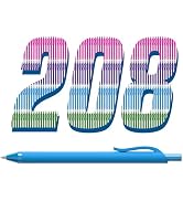 InkSlick 208 Pack Black Pens - Bulk Pens, Medium Point Ballpoint Pens, Smooth Ink, 1.0MM Retracta...